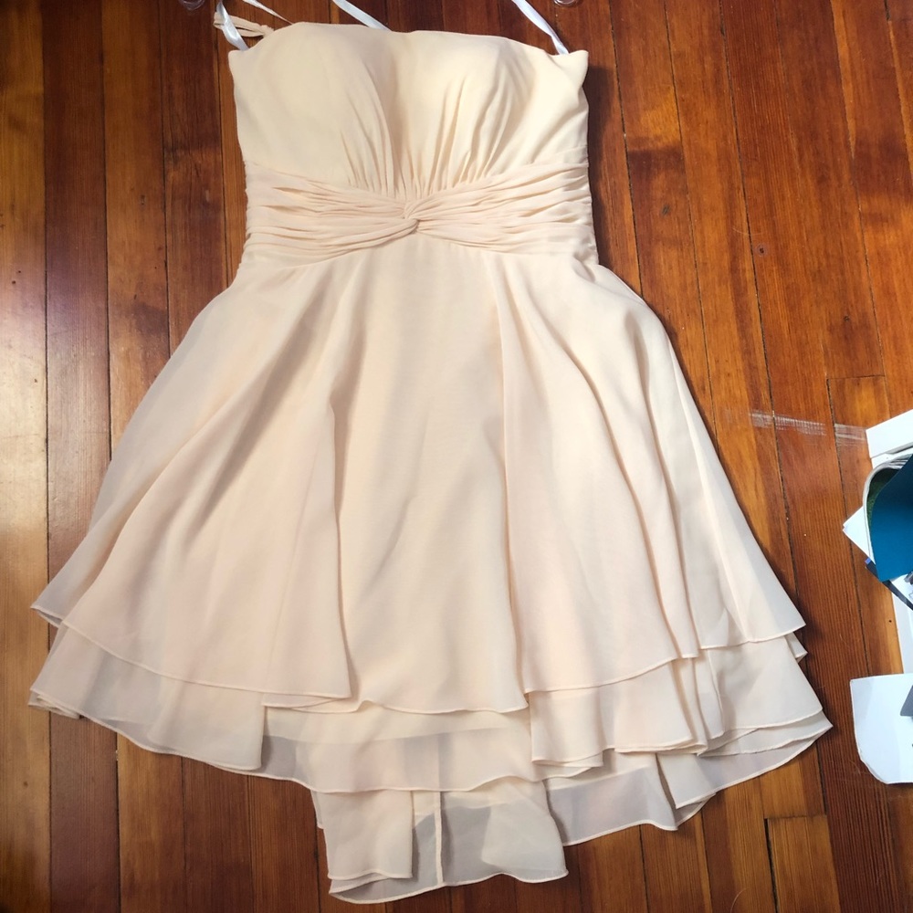 Strapless bridesmaid dress